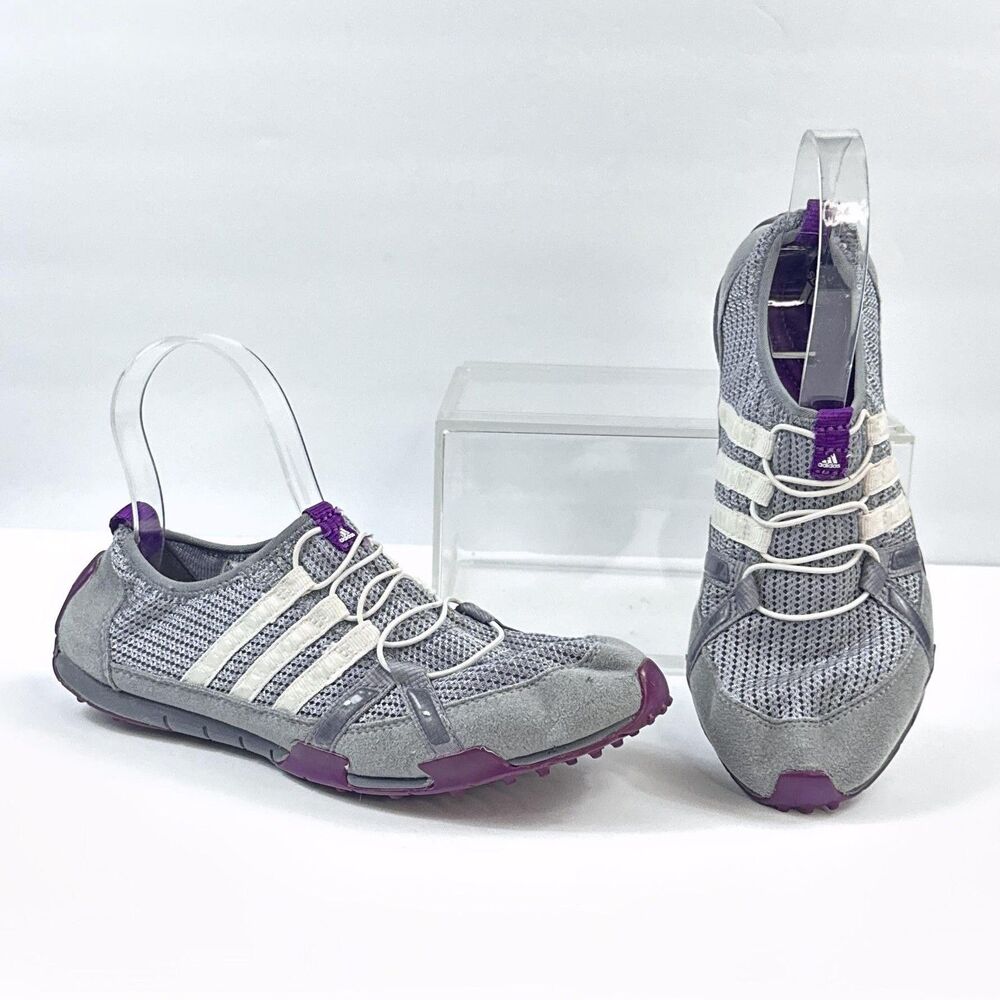 Adidas Golf Shoes Climacool Ballerina Womens 7.5 Grey Purple Mesh Q46957